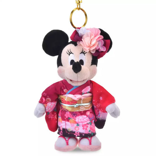 DEC 2 PREORDER - Japan Disney Store - New Years 2026 - Kimono Minnie Mouse - Plush Keychain