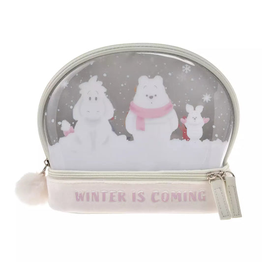 NOV 11 PREORDER - Japan Disney Store - White Pooh - Winnie the Pooh - Pooh, Piglet & Eeyore - Two-Tier Pouch