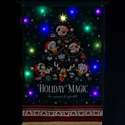 NOV 4 PREORDER - Japan Disney Store - Christmas 2025 - Mickey & Friends Light Up Tapestry