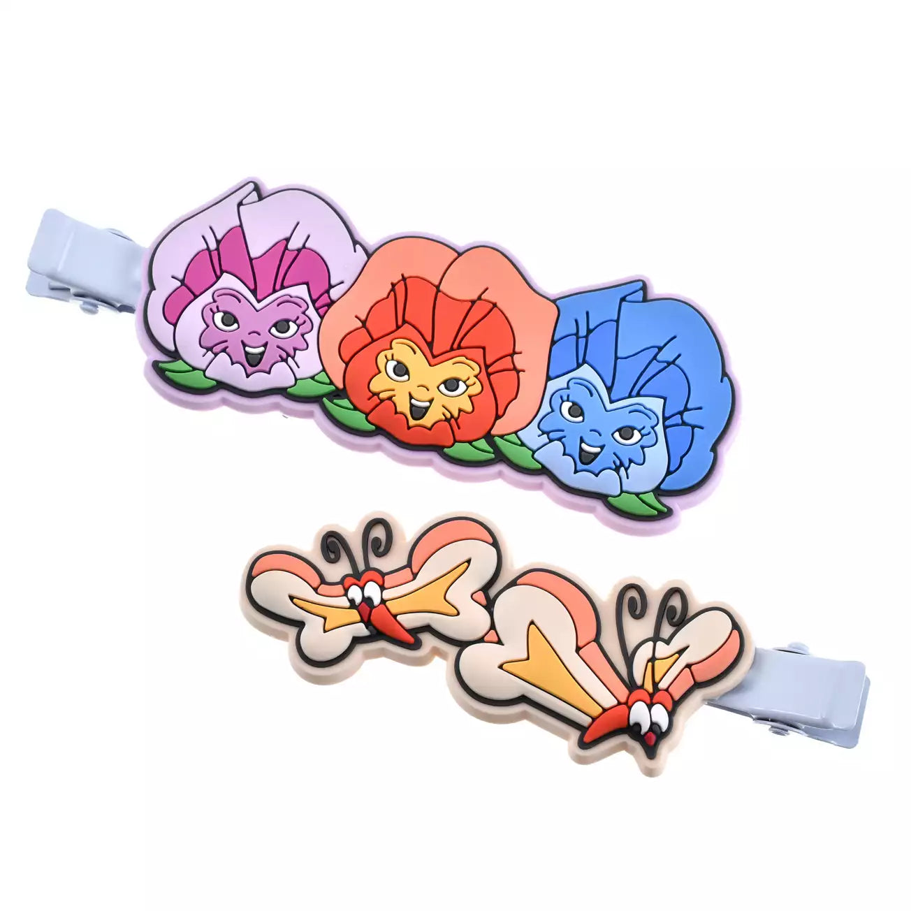 Japan Disney Store - Alice in Wonderland - Bread and Butterfly & Talking Flower - Hair Clip Set