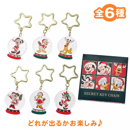 NOV 4 PREORDER - Japan Disney Store - Christmas 2025 - Mickey & Friends - Snow Globe Keychain - Blind Box