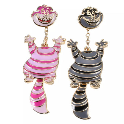 SEPT 29 PREORDER - Japan Limited - Alice in Wonderland - Cheshire Cat - 2-Way Swing Asymmetrical Earrings