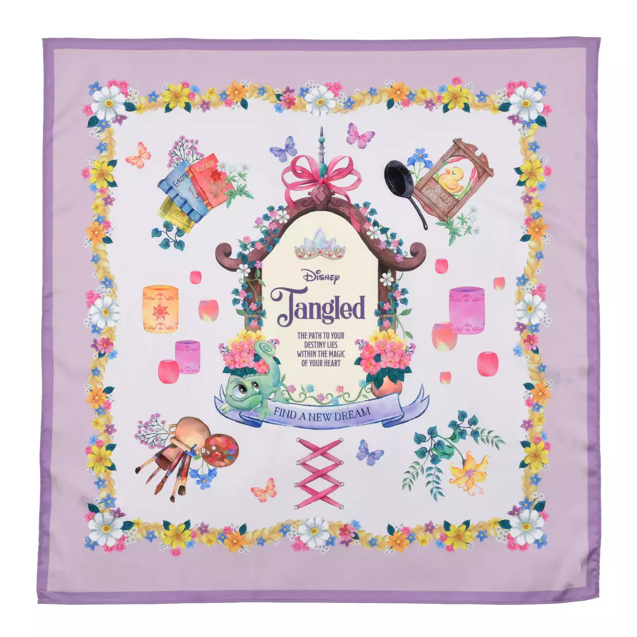 18 NOV PREORDER - Japan Disney Store - Tangled 15th Anniversary - Purple Scarf