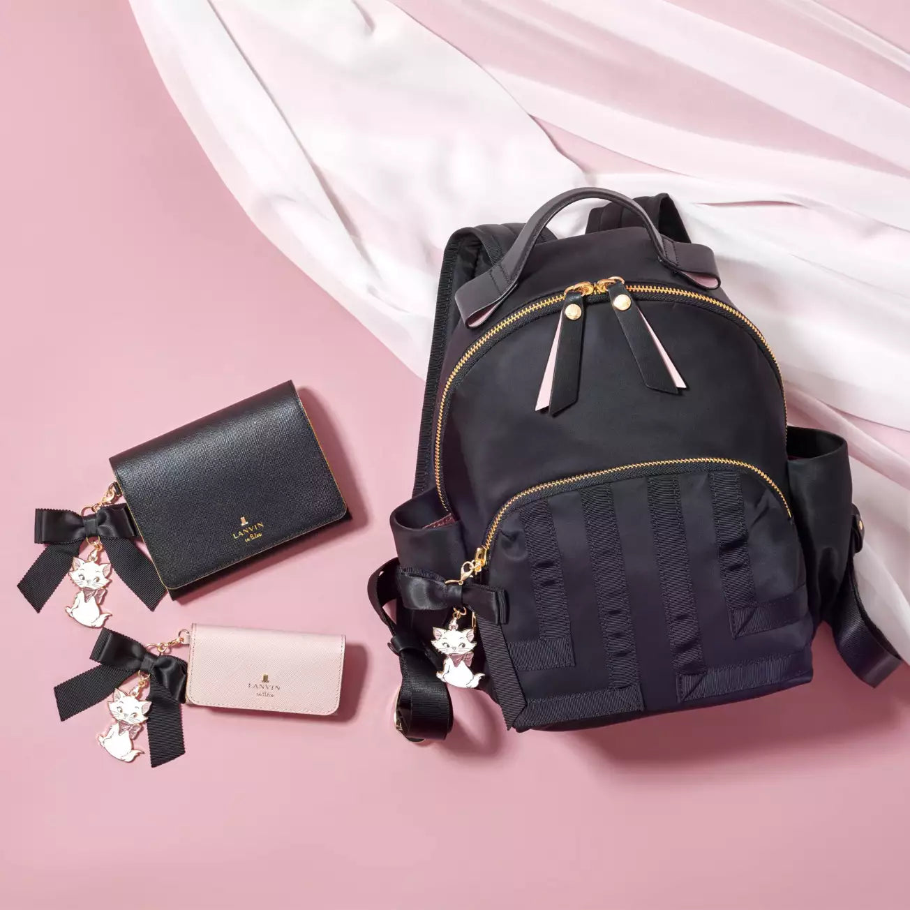 Japan Disney Store - LANVIN en Bleu - The Aristocats - Marie - 55th Anniversary - Key Case with Charm