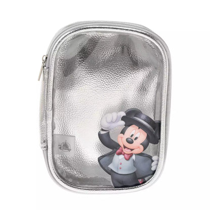 28 OCT PREORDER - Japan Limited - Happy Birthday Mickey - Mickey Mouse Pouch Keychain with Clear Window - Silver