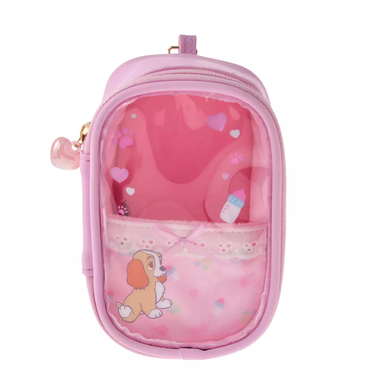 OCT 3 PREORDER - Japan Limited - Mellow Hug - Lady & the Tramp - Lady - Clear Window Keychain Pouch