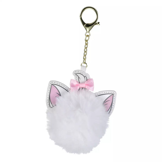 Japan Disney Store - The Aristocats - Marie - Fluffy Ball Keychain