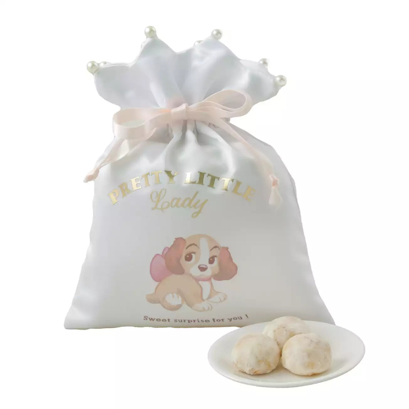 Japan Disney Store - Lady & the Tramp - Lady Drawstring Bag with Cookies