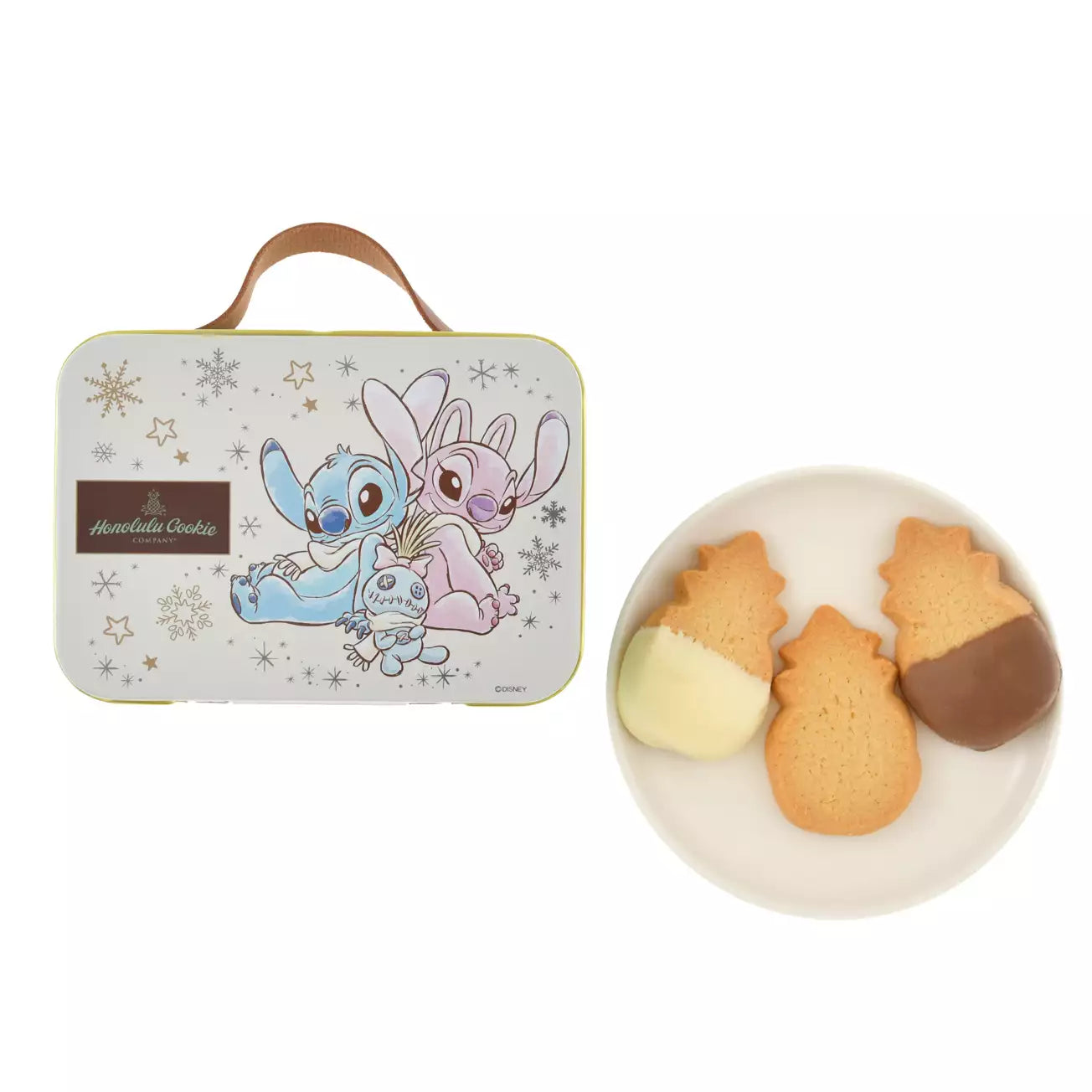 DEC 2 PREORDER - Japan Disney Store - Honolulu Cookie Company - Stitch, Angel & Scrump Cookies Tin