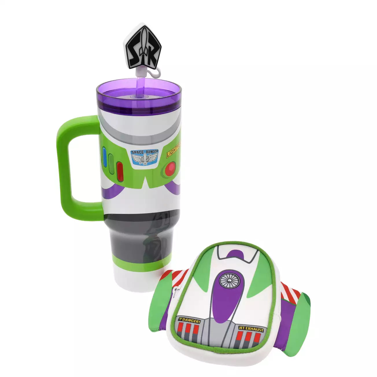 JUNE 30 PREORDER - Japan Disney Store - Toy Story - Buzz Lightyear Water Bottle with Straw Cap and Pouch
