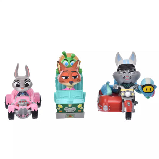FEB 9 PREORDER - Japan Disney Store - Zootopia - 10th Anniversary Collection - Pull-Back Car Set