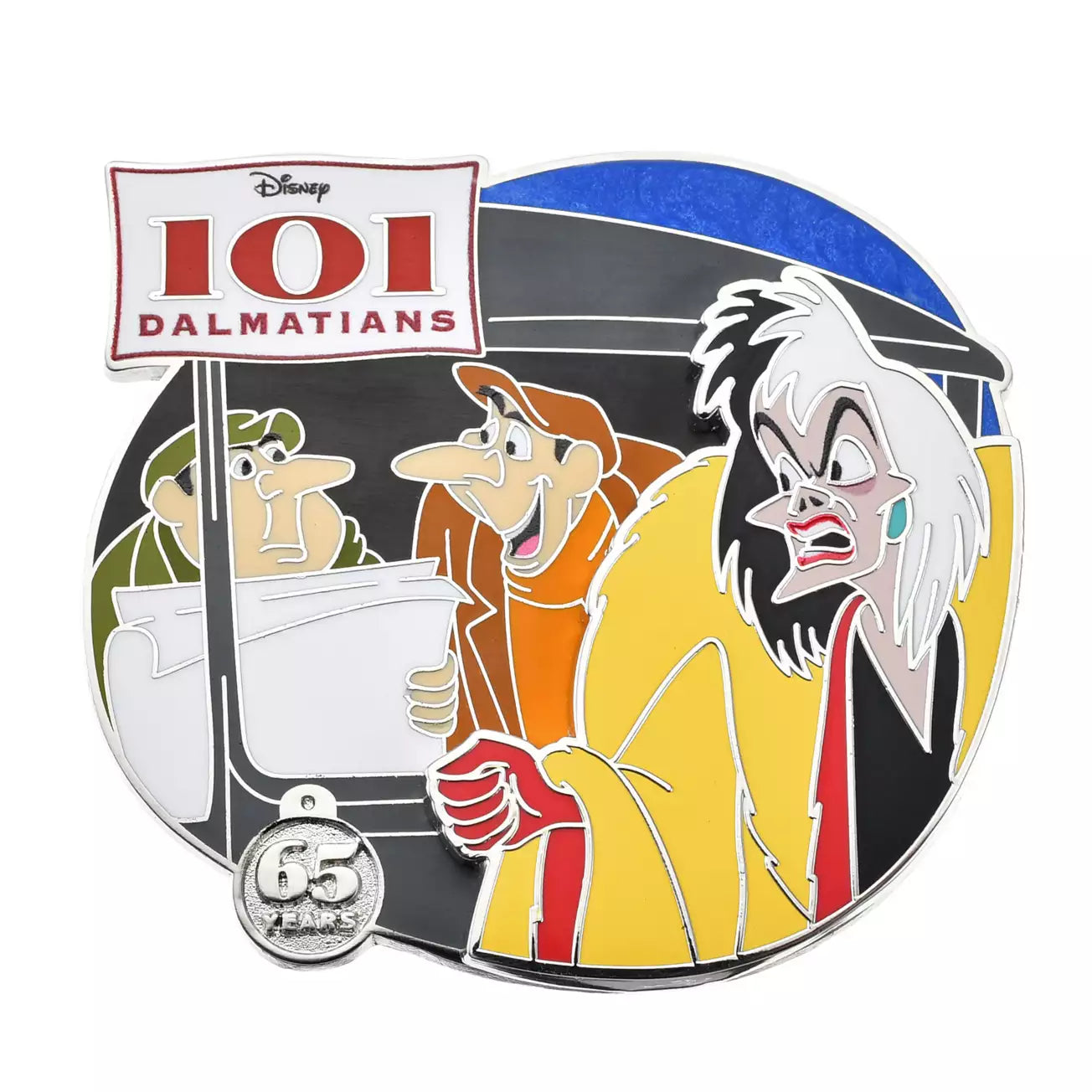JAN 20 PREORDER - Japan Disney Store - 101 Dalmatians - 65th Anniversary - Cruella de Vil, Jasper & Horace - Pin