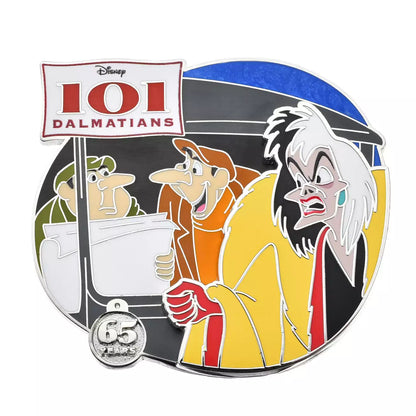 JAN 20 PREORDER - Japan Disney Store - 101 Dalmatians - 65th Anniversary - Cruella de Vil, Jasper & Horace - Pin