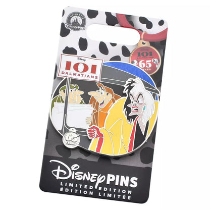 JAN 20 PREORDER - Japan Disney Store - 101 Dalmatians - 65th Anniversary - Cruella de Vil, Jasper & Horace - Pin