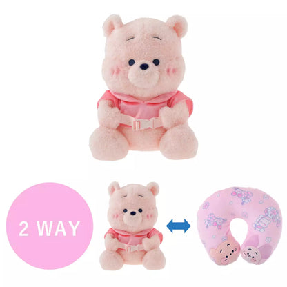 Japan Disney Store - Sakura 2026 - Winnie the Pooh & Piglet - 2 Way Plush / Neck Pillow