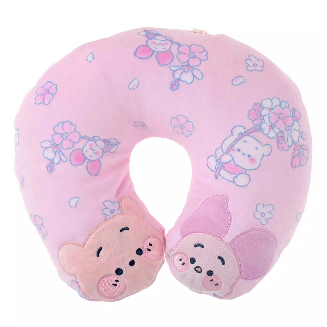 Japan Disney Store - Sakura 2026 - Winnie the Pooh & Piglet - 2 Way Plush / Neck Pillow
