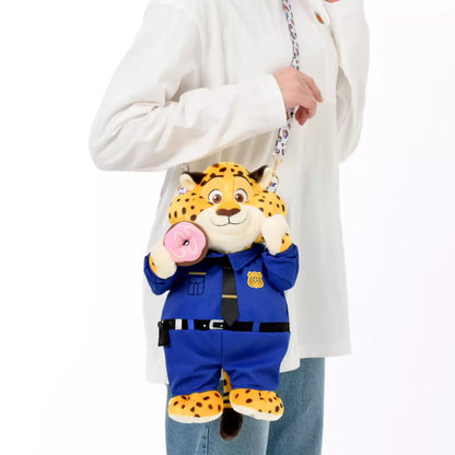 FEB 9 PREORDER - Japan Disney Store - Zootopia - 10th Anniversary Collection - Clawhauser - Multi-Pouch Plush Bag
