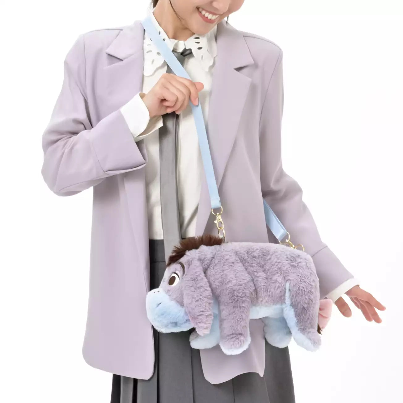 Japan Disney Store - Winnie the Pooh - Eeyore - Plush Pouch Bag