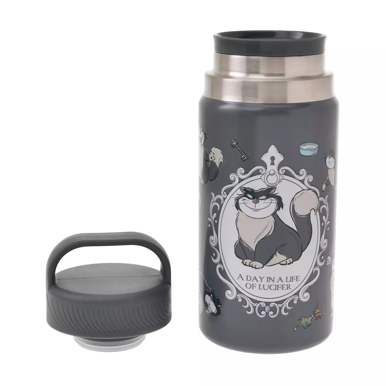 Japan Disney Store - Cat Day 2026 - Lucifer, Jack & Gus - Stainless Steel Bottle