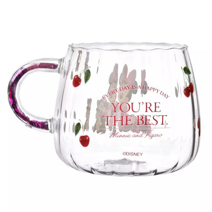 Japan Disney Store - Minnie Mouse & Figaro - Heat-Resistant Glass Mug