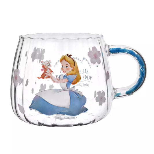 JAN 20 PREORDER - Japan Disney Store - Alice in Wonderland - Alice & Dinah - Heat-Resistant Glass Mug