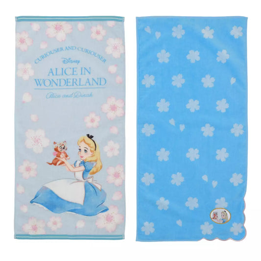 JAN 12 PREORDER - Japan Disney Store - Sakura 2026 - Alice in Wonderland & Dinah - Face Towel Set