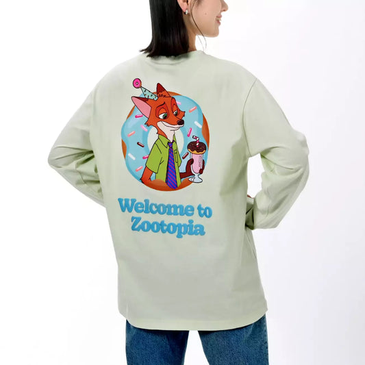 FEB 9 PREORDER - Japan Disney Store - Zootopia - 10th Anniversary Collection - Nick Wilde Long Sleeve T-Shirt