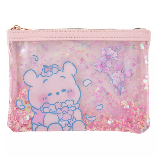 JAN 12 PREORDER - Japan Disney Store - Sakura 2026 - Winnie the Pooh & Piglet - Glitter Pouch