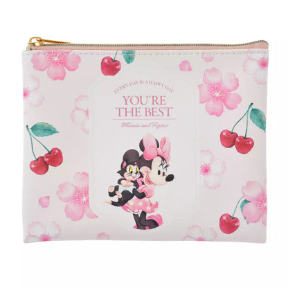 JAN 12 PREORDER - Japan Disney Store - Sakura 2026 - Minnie & Figaro - Small Pouch