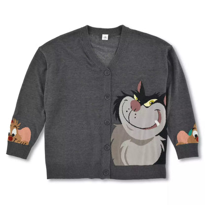 Japan Disney Store - Cat Day 2026 - Lucifer, Jack & Gus - Long Sleeve Knit Cardigan