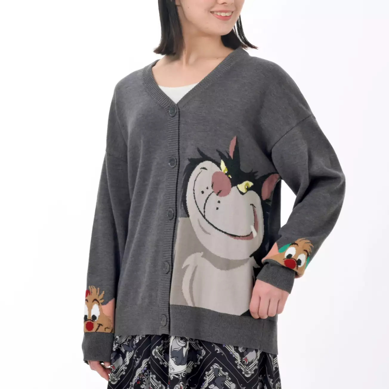 Japan Disney Store - Cat Day 2026 - Lucifer, Jack & Gus - Long Sleeve Knit Cardigan