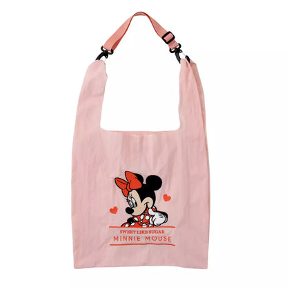 Japan Disney Store - Minnie Mouse  - Foldable 2-Way Embroidered Tote Bag