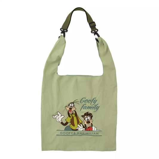 Japan Disney Store - Goofy & Max - Foldable 2-Way Embroidered Tote Bag