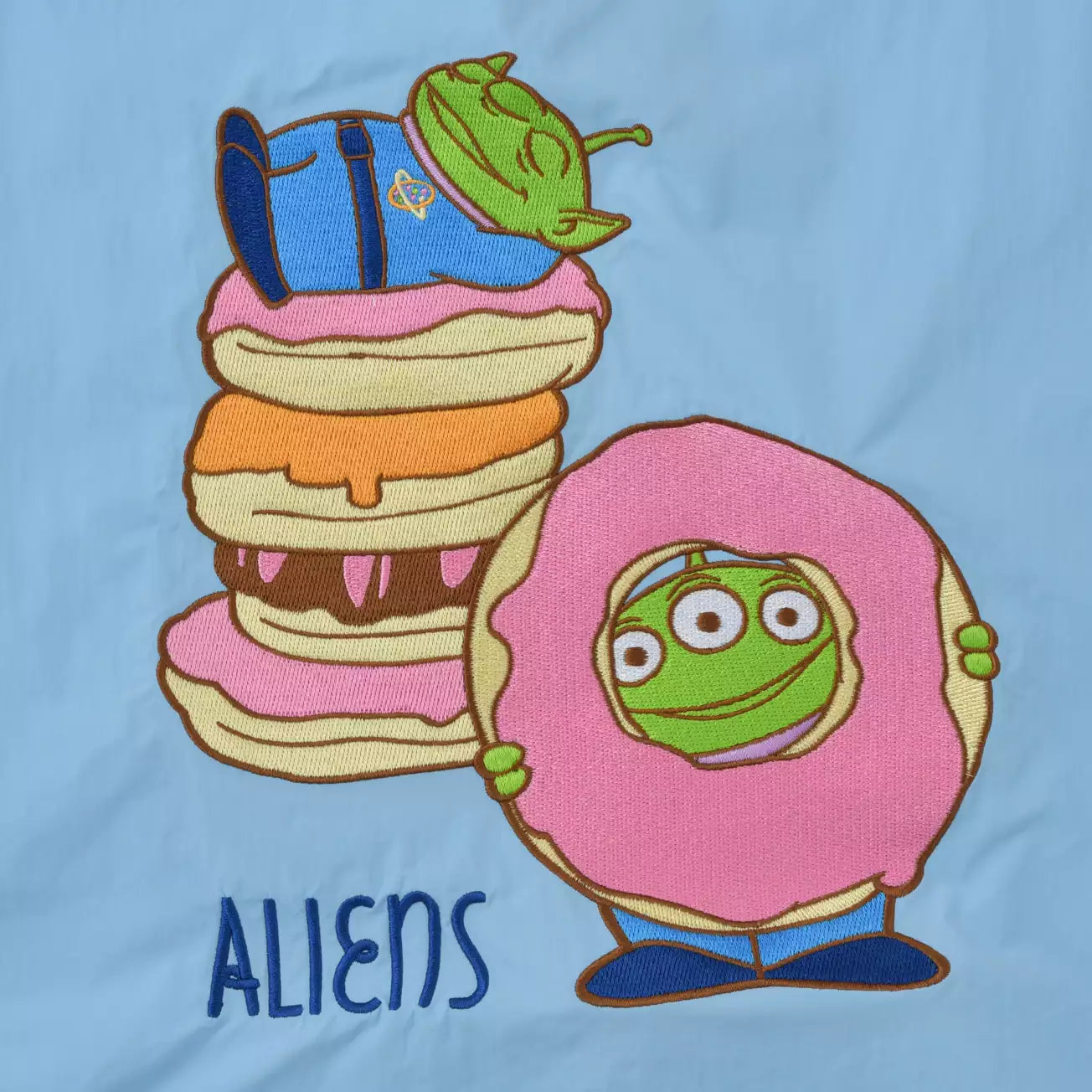 Japan Disney Store - Toy Story - Little Green Men - Foldable 2-Way Embroidered Tote Bag