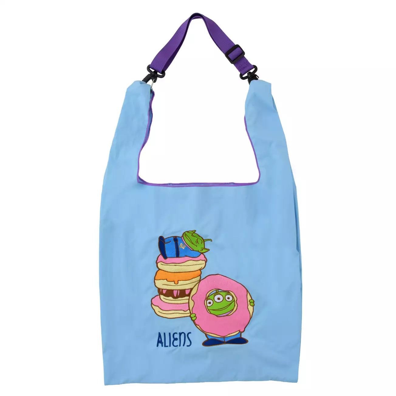 Japan Disney Store - Toy Story - Little Green Men - Foldable 2-Way Embroidered Tote Bag