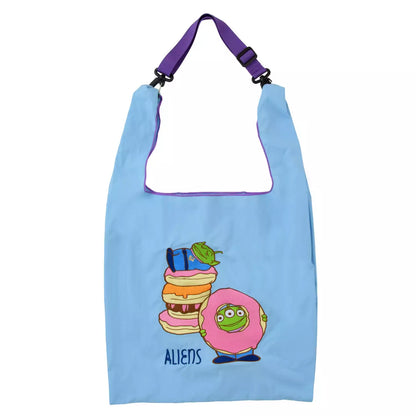 Japan Disney Store - Toy Story - Little Green Men - Foldable 2-Way Embroidered Tote Bag