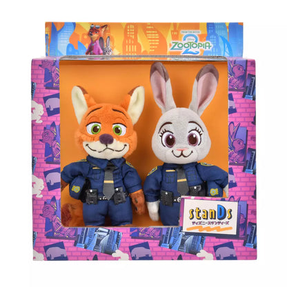 9 FEB PREORDER - Japan Disney Store - Zootopia - StanDs - Judy Hopps & Nick Wilde - Plush Set