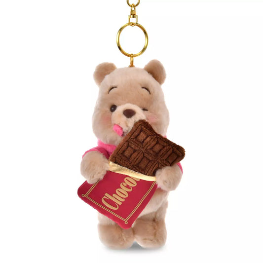 JAN 6 PREORDER - Disney Store Japan - Valentines 2026 - Chocolate Style - Winnie the Pooh - Plush Keychain