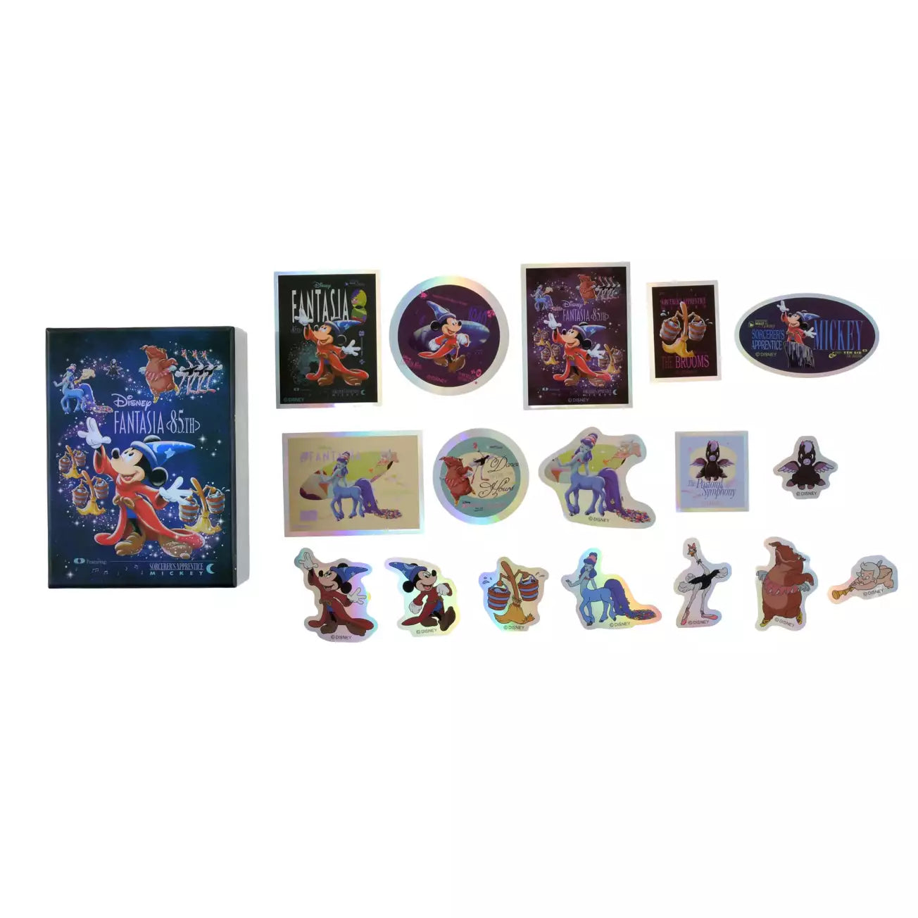 DEC 9 PREORDER - Japan Disney Store - Fantasia 85th Anniversary - Mickey Mouse - Holographic Sticker Box