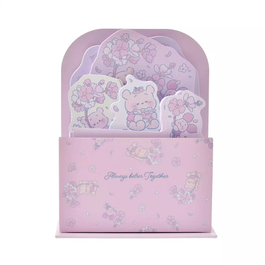 JAN 12 PREORDER - Japan Disney Store - Sakura 2026 - Winnie the Pooh & Piglet - Memo Set with Stand