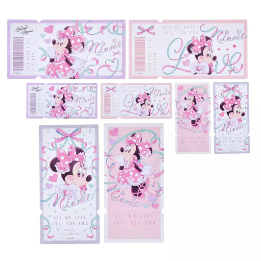 FEB 23 PREORDER - Japan Disney Store - Minnie Day 2026 - Minnie Mouse - Minnie & Mickey Sticker with Clear File