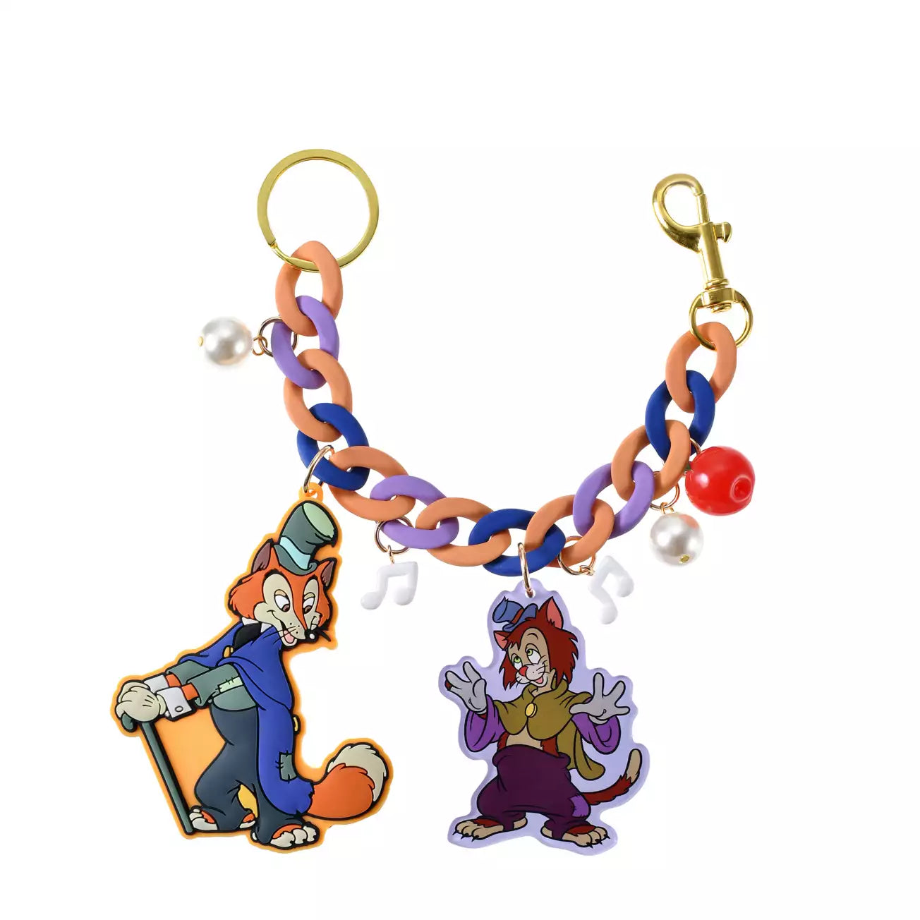 Japan Disney Store - Pinocchio - Honest John & Gideon - Jingling Colorful Keychain