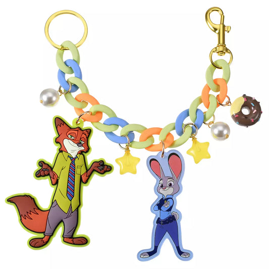 MARCH 10 PREORDER - Japan Disney Store - Zootopia - Judy Hopps & Nick Wilde - Jingling Colorful Keychain