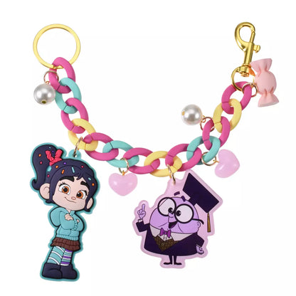 Japan Disney Store - Wreck it Ralph - Vanellope & Knowsmore - Jingling Colorful Keychain