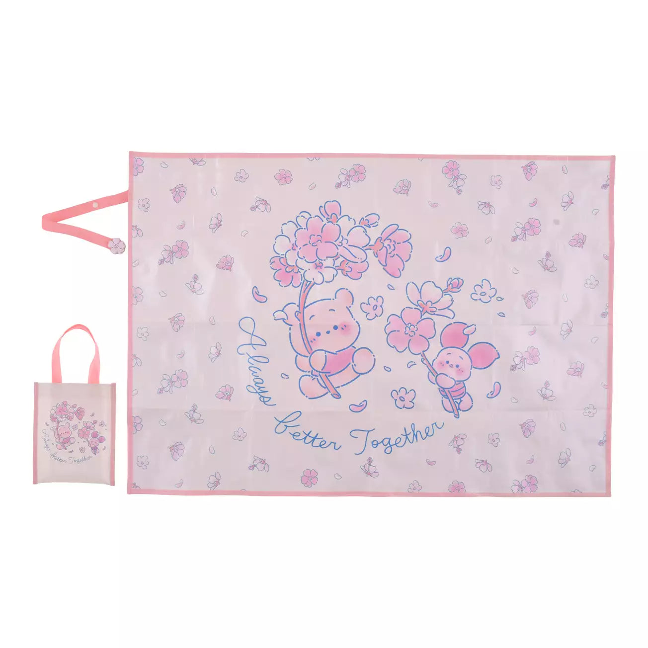 JAN 12 PREORDER - Japan Disney Store - Sakura 2026 - Winnie the Pooh & Piglet - Picnic Blanket in Bag