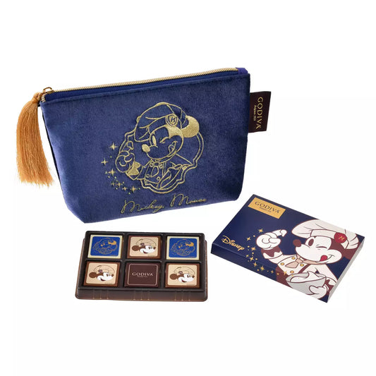 JAN 6 PREORDER - Disney Store Japan x Godiva - Valentines 2026 - Mickey Chocolate Carre Assortment in a Pouch