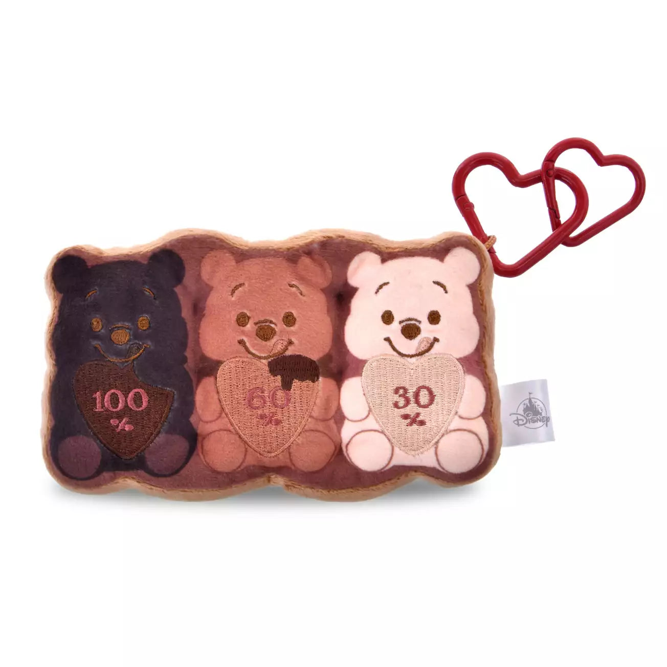 JAN 6 PREORDER - Disney Store Japan - Valentines 2026 - Chocolate Style - Triple Pooh - Plush Keychain