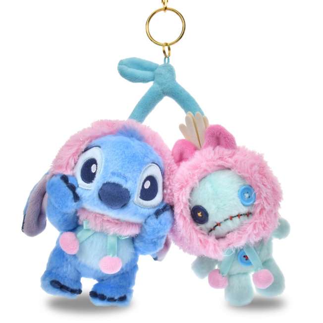 JAN 27 PREORDER - Japan Disney Store - Glossy Fruits - Stitch & Scrump - Plush Keychain