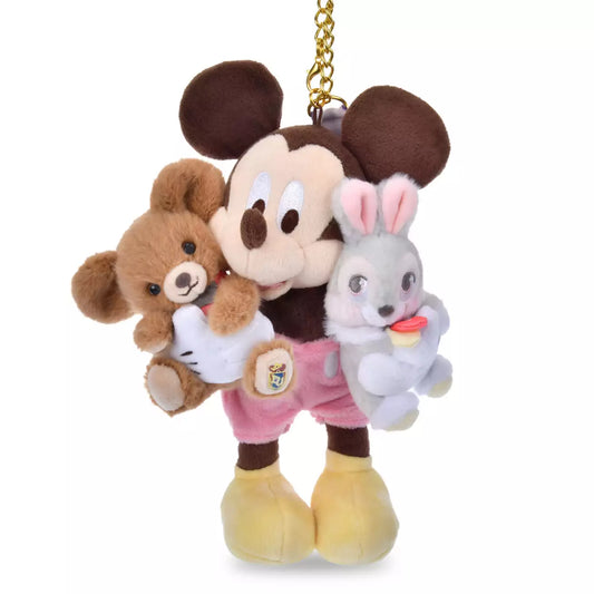 Japan Disney Store - UniBestiez - Mickey Mouse, Yeck Rabbit & Mocha Plush Keychain