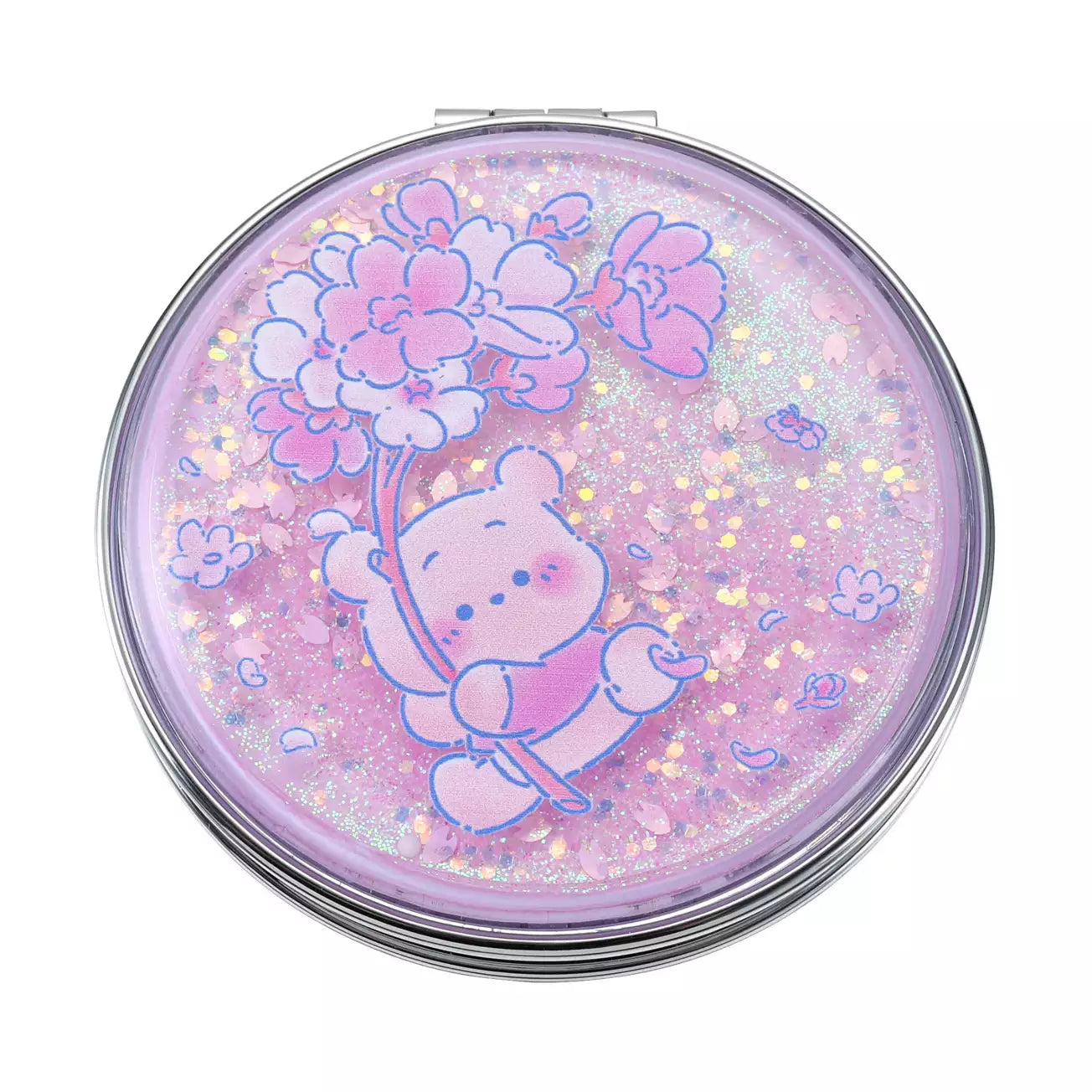 JAN 12 PREORDER - Japan Disney Store - Sakura 2026 - Winnie the Pooh & Piglet - Water Glitter Hand Mirror